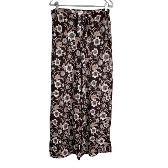 Disney Swim Coverup Palazzo Pants Brown Tan Hidden Mickey 8 Semi Sheer - Picture 7 of 13